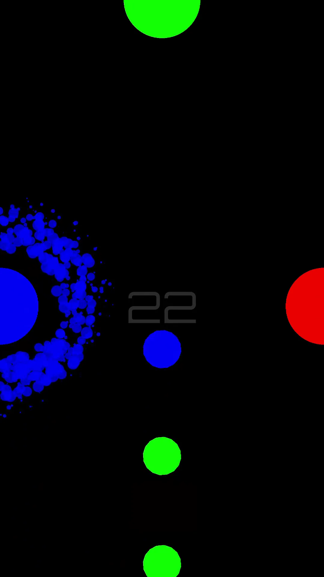 Sweep Circle — sweeping a blue match